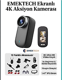 4K Ultra HD Spor & Aksiyon Kamerası – Su Geçirmez, WiFi Destekli, Geniş Açılı Lens, Uzun Pil Ömrü