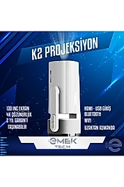 1080*720p Android 11.0 Taşınabilir Kendinden Şarjlı Bluetooth Hoparlör Otomatik Odaklama Projeksiyon