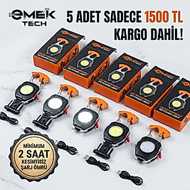 🔥 FIRSAT PAKETİ: 5 Adet Çok Fonksiyonlu Şarjlı LED Fener – Sadece 1500 TL (Kargo Dahil!) ⭐