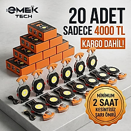 🔥 TOPTAN FIRSAT PAKETİ: 20 Adet Çok Fonksiyonlu Şarjlı LED Fener – Sadece 4000 TL (Kargo Ücretsiz!)