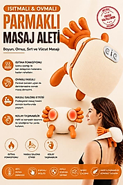 Isıtmalı El Şekilli Taşınabilir Şarjlı Masaj Cihazı- Boyun, Sırt, Bacak ve Omuz