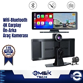 EmekTech T94c41 Siyah Wifi Bluetooth 4K Carplay Ön-Arka Araç Kamerası