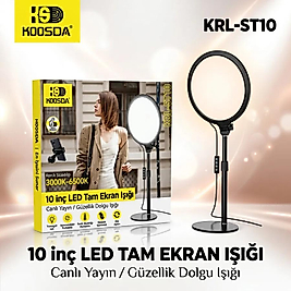KRL-ST10 Masaüstü Standlı 10 inç LED Tam Ekran Panel Işık