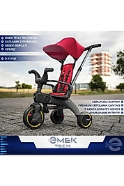 Tek Parça Katlanır 3 Tekerlekli Bebek Bisikleti