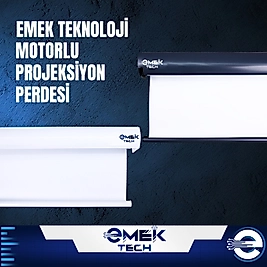 MOTORLU PROJEKSİYON PERDESİ - Leke tutmaz, Işık geçirmez, KUMANDALI